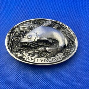 west virginia belt buckle vintage 1986